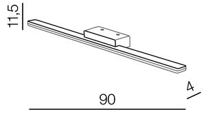 LED fali lámpa Epsilon 90 3000K fekete