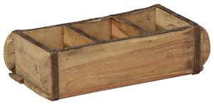 Tálca 30x14x9 cm Tömör Fa Újrahasznosított