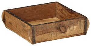 Tálca 31x29x10 cm Tömör Fa Újrahasznosított