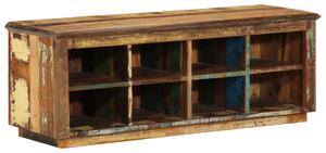 Cipőtároló 110x35x40 cm Tömör fa újrahasznosított