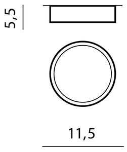 LED mennyezeti lámpa Monza R 12 3000K fekete
