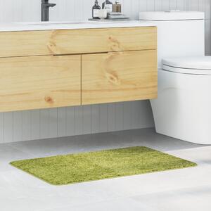 Fürdőszobai Szőnyeg Téglalap Zöld 60x90 cm Poliészter Csúszásmentes