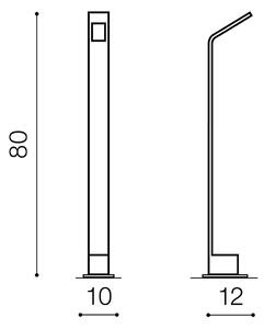LED kültéri lámpa Agape 80 – Szürke