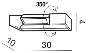 LED fali lámpa Dali 30 3000K fehér