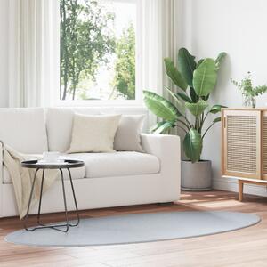 VidaXL Szőnyegek Szürke Gyapjú 100 x 200 cm Területszőnyegek Ovális