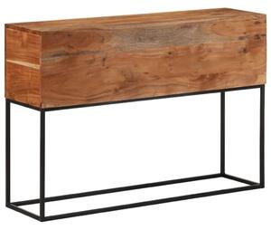 Tömör akácfa és vas tálalóasztal 110 x 30 x 75 cm