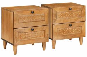 VidaXL Éjjeliszekrény 2 pcs Világos Barna 40 x 33 x 46 cm Szerelt Fa