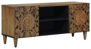 TV szekrény tárolóval Barna 105 x 33,5 x 46 cm Tömör Mangófát
