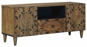 TV szekrény fiókkal Barna 105 x 33,5 x 46 cm Tömör Mangófát