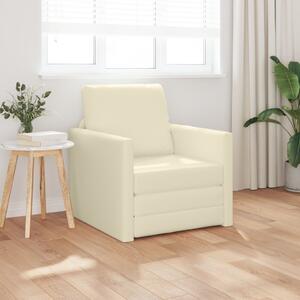 VidaXL Kanapéágy 60cm Krém Mübőr