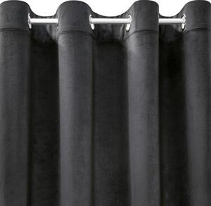 Luxus bársonyos sötétítő függöny fekete Hossz: 250 cm