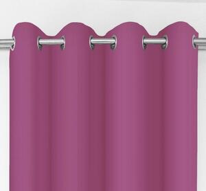 Egyszínű rózsaszín sötétítő függöny ringlikkel Hossz: 270 cm