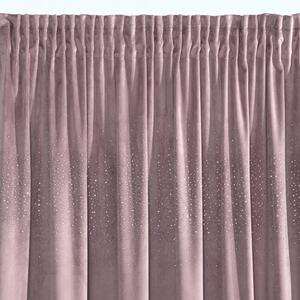Rózsaszín dekoratív sötétítő függöny bársonyos anyagból Hossz: 270 cm