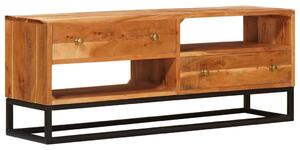 TV szekrény fiókkal Természetes 110 x 30 x 44 cm Tömör Akácfa