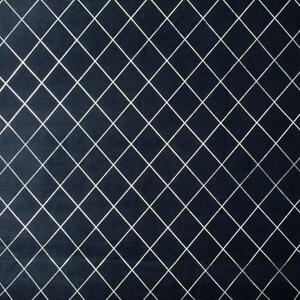 Ringlis sötétkék függöny geometrikus motívummal 140 x 250 cm