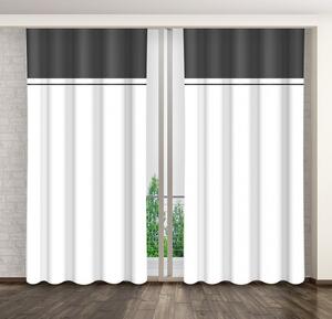 Elegáns fekete-fehér sötétítő függöny Hossz: 250 cm