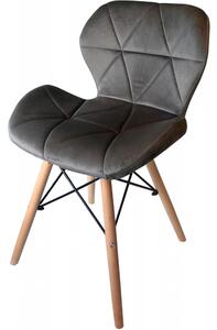 Modern kárpitozott szék sötétszürke színben