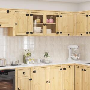 Cabinet polcokkal SKI Mézes Barna 80 x 32 x 60 cm Tömör fenyőfa