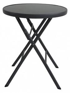 Kerti összecsukható asztal ModernHome 60 cm fekete