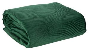 Minőségi steppelt ágytakaró sötétzöld színben Szélesség: 170 cm | Hossz: 210 cm