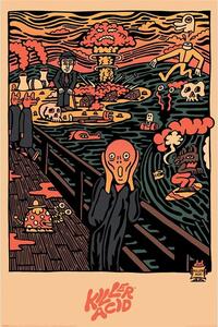 Plakát Killer Acid - Edvard Munch Scream, (61 x 91.5 cm)