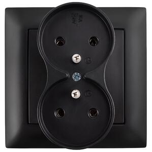 Dupla aljzat földeléssel és kerettel OSTE JNH002-G Black
