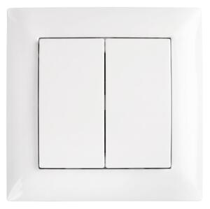 Kettős Kapcsoló Kerettel OSTE JNH007-W WHITE