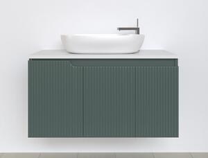 Piramida EURIDIKA fali fürdőszobabútor - mosdópult mosdó nélkül -3 ajtós - PINO ZÖLD - 100 x 48 x 53 cm