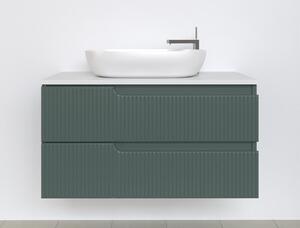 Piramida EURIDIKA fali fürdőszobabútor-mosdópult mosdó nélkül-2 fiókos -PINO ZÖLD- 100 x 48 x 53 cm