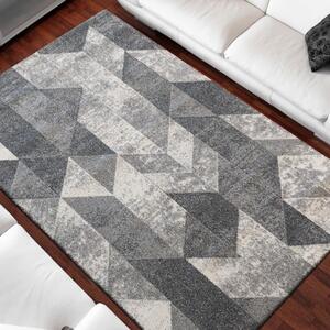 Szürke szőnyeg modern mintával Szélesség: 120 cm | Hossz: 170 cm
