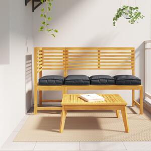 VidaXL Raklap Párnák üléshez 4 db Fekete 40x40x8 cm Oxford Szövet