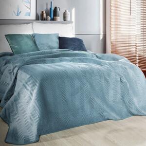 Luxus dekoratív ágytakaró kék ágyon Szélesség: 200 cm | Hossz: 220 cm