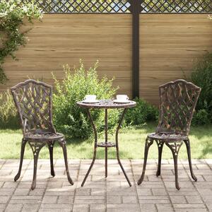 Kert Bistro Készlet 3 pcs Bronz Alumínium