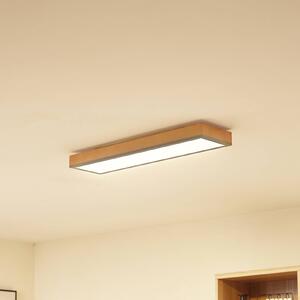 Lindby Laviona LED-es mennyezeti lámpa CCT-vel, 80 cm, dimmelhető, Világos fa, Nappali / Étkező, Fa, Modern