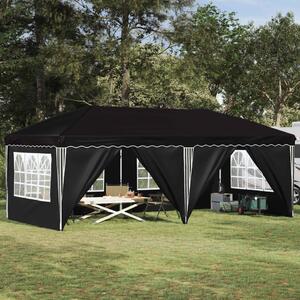 VidaXL Parti sátor 575 x 288 x 245 cm Fekete