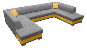 U alakú kanapé Darcia (szürke + sárga) (B). 601362