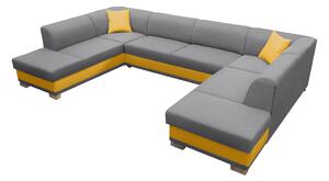 U alakú kanapé Darcia (szürke + sárga) (J). 601363
