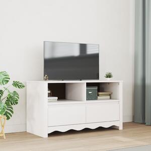 TV Szekrény "DRAMMEN" Fehér 99x43x55 cm Tömbfa Fenyő