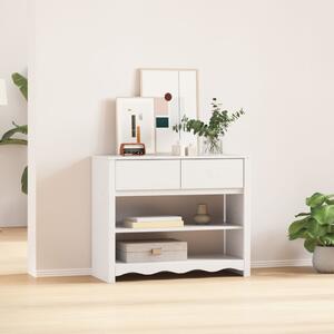 VidaXL Konzolasztal "DRAMMEN" Fehér 89,5x37x73 cm Szilárd Fenyőfa