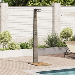 VidaXL Kerti zuhany Szürke 60x80x214 cm Poly Rattan