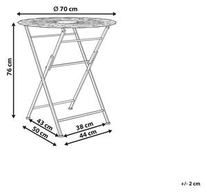 Törtfehér fém kültéri asztal ⌀ 70 cm STIFFE