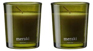 Két szója illatú gyertya készlet Meraki Oud Leaf