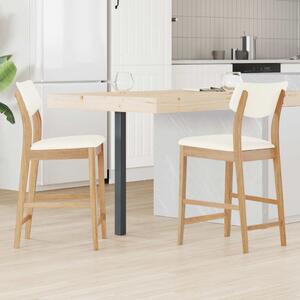 Étkező Székek 2 pcs Természetes 48 x 49 x 95 cm Tömör Gumi Fa