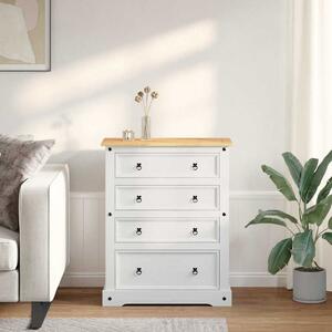 Tárolódobozok Corona Fehér 92 x 48 x 114 cm Tömör fenyőfa
