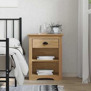 VidaXL Éjjeliszekrény fiókkal BODO Méz barna 53 x 38,5 x 67 cm Faanyag