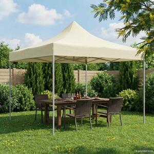 VidaXL Partysátor Krém 291 x 291 x 315 cm Oxford Szövet