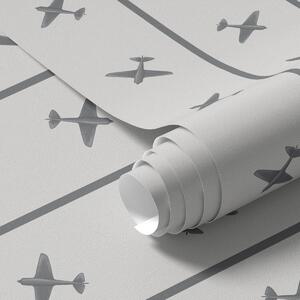 Tapéta Csíkos mintázatú repülőgépek szürke árnyalatokban, Tapétá geometria, Tapétá geometria csíkok, a01169v2 : Uwalls.hu