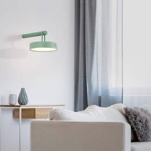 JUST LIGHT. LED-es újratölthető fali lámpa Arma, zöld, műanyag IP44