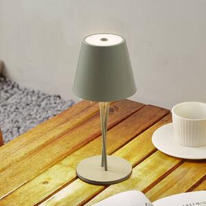 Lindby LED-es újratölthető asztali lámpa Janea CROSS, zöld, fém