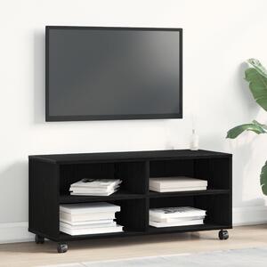 TV Szekrény Fekete 90x35x35 cm Mérnöki Fa